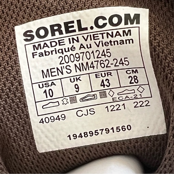 NIB Men’s Sorel Carson Six Waterproof Hiking Boots sz 10 - Picture 11 of 13